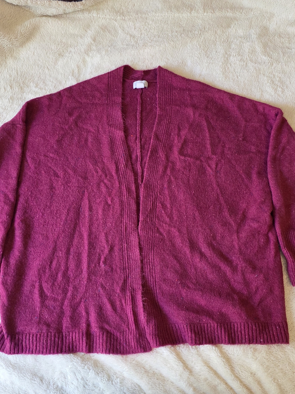 Old Navy Pink Open-Front Solid Knit Cardigan Sweater Women’s Size L